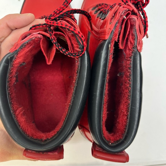 Vtg SPORTO Women’s Lowcut Red Boots Waterproof Rubber Size 5 Duck Booties 80’s - Picture 9 of 11